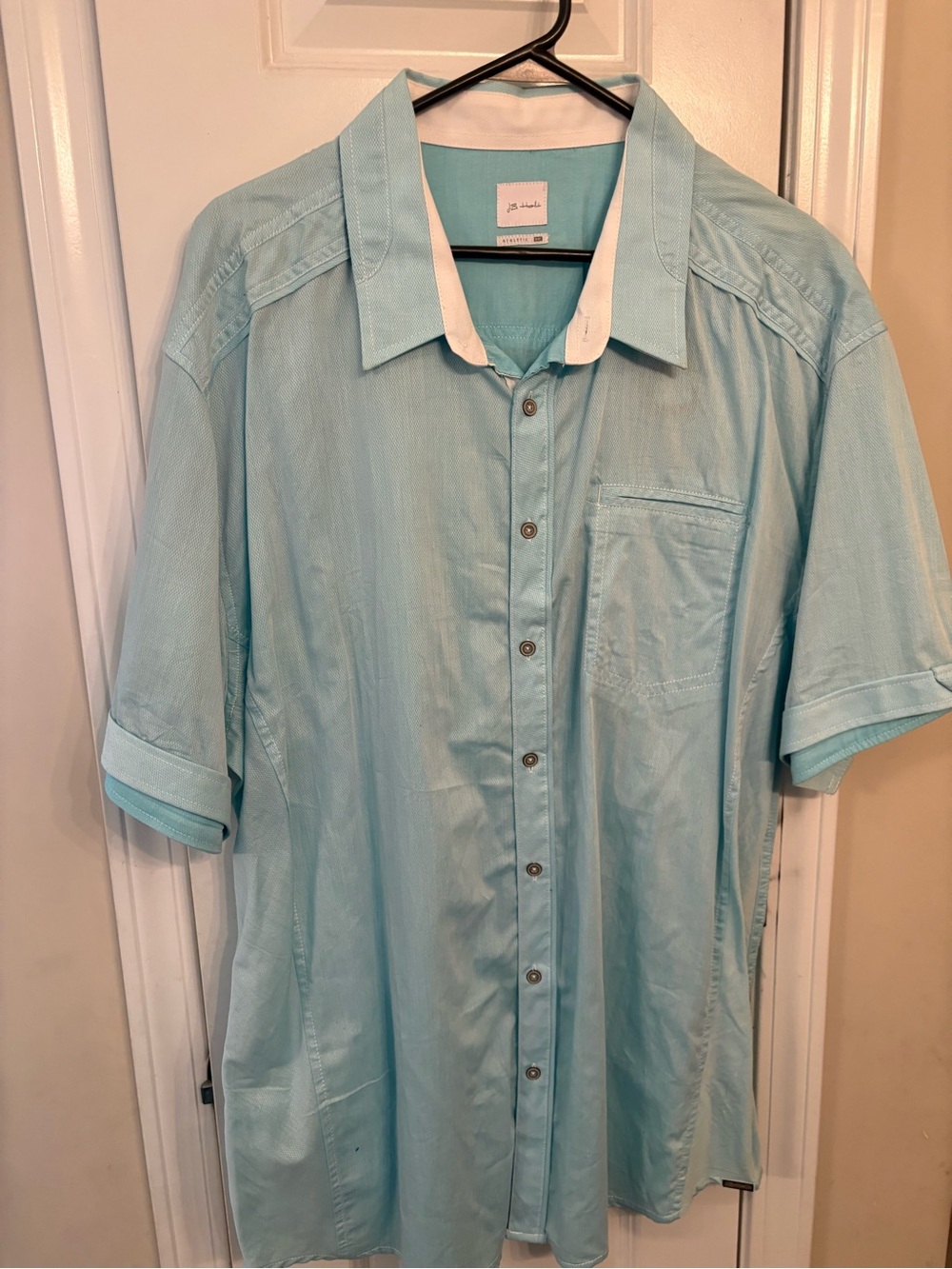 JB holt (buckle) Light Blue Short-Sleeve Button-Up Shirt